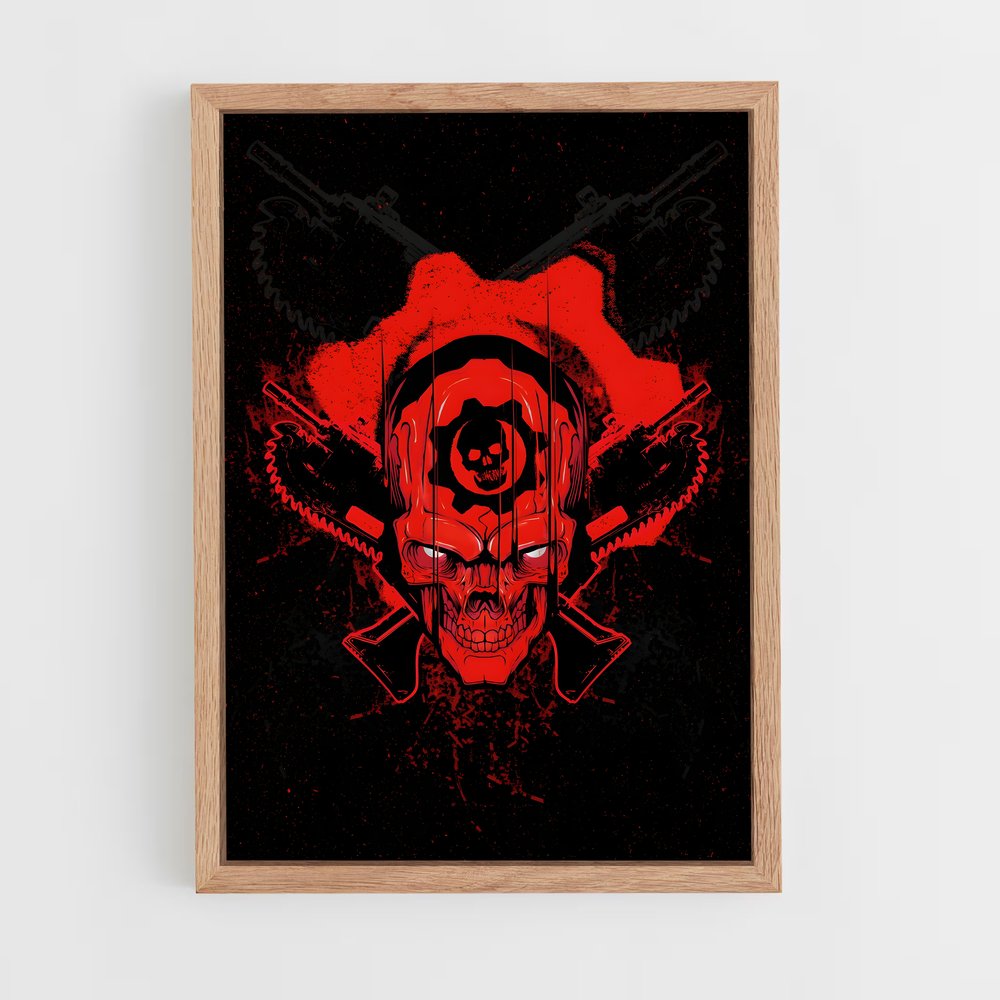 Poster Skull & Guns – affiche Gears of war (vue 4)